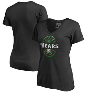 Women’s Chicago Bears Black Forever Lucky V-Neck T-Shirt