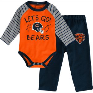 Chicago Bears Infant Touchdown Raglan Long Sleeve Bodysuit & Pants Set