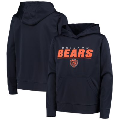 Chicago Bears Youth Static Performance Pullover Hoodie