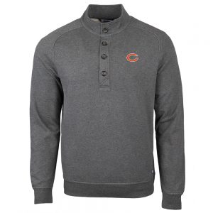 Cutter & Buck Chicago Bears Saturday Mock Pullover Sweatshirt
