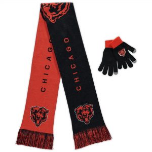FOCO Chicago Bears Glove & Scarf Combo Set